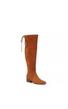 Crown & Ivy Monterey Over the Knee Cognac Faux Suede Boots